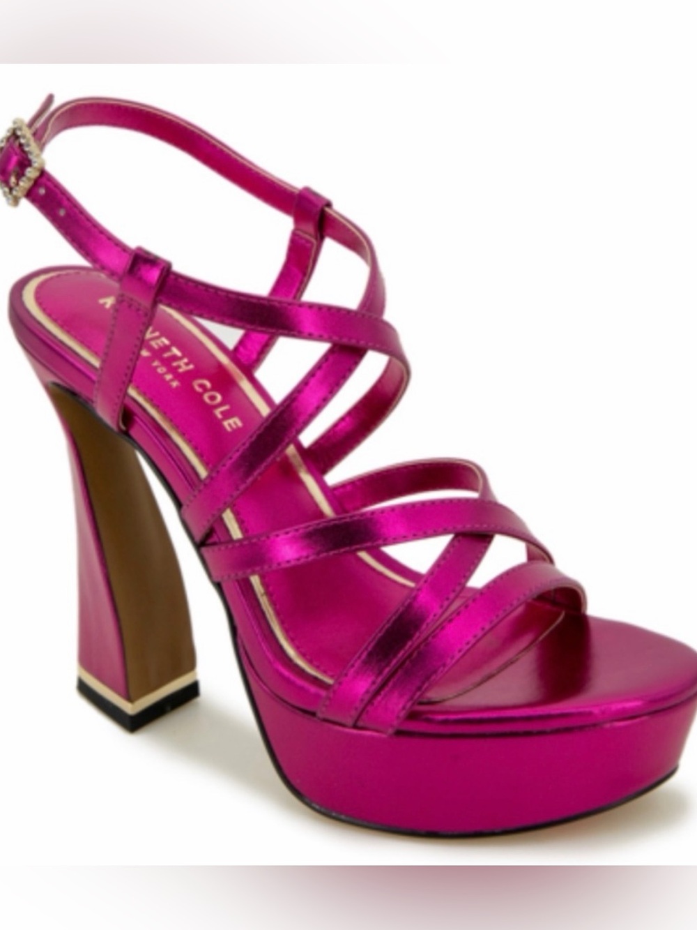 NIB Kenneth Cole NY Women’s Allen Platform Metallic Hot Pink Sz 9